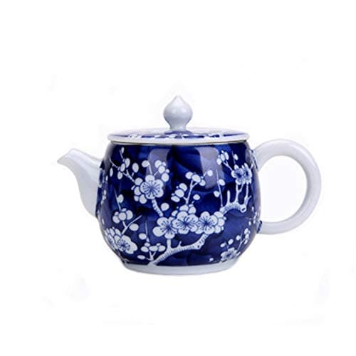 2500 Silk Art China Jingdezhen Plum Blossom Gaiwan Porcelain Tea Cup Traditional Handmade Blue And White Porcelain Gaiwan Kungfu Teacup (160ml) (QH-CH)
