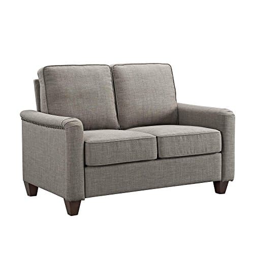 Dorel Living Leighton Loveseat with Nailheads