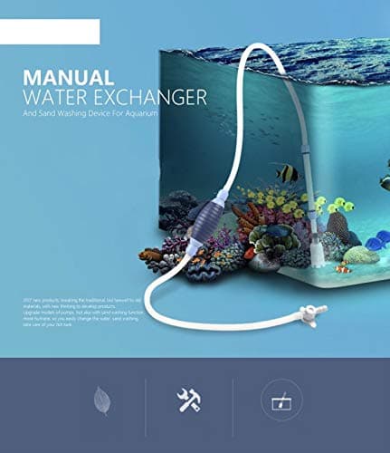 InABox Fish Tank Gravel Cleaner - Aquarium Water Changer Siphon Pump Vacuum Pump Gravel Sand Cleaner No Spill Clean Long Nozzle Flow Controller BPA Free