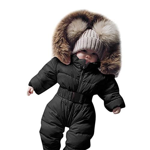 Sameno Infant Toddler Baby Girls Boys Winter Down Snowsuits Romper Jacket Hooded Jumpsuit Warm Thick Coat Outfit