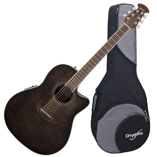 OVATION CS24P-TBBY Celebrity Standard Acoustic-Electric Guitar TRANSPARENT BLACK with Ovation Zero-Gravity Case