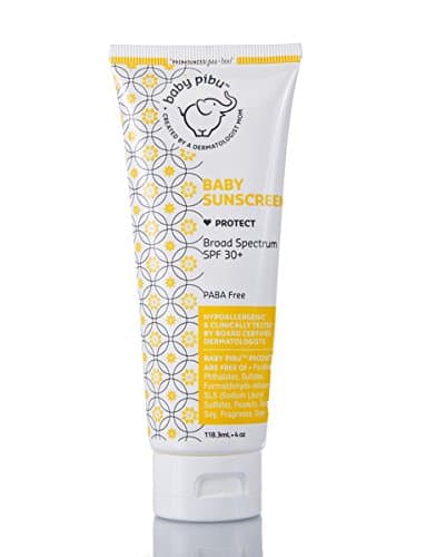 Baby Pibu PABA Free SPF 30+ Baby Sunscreen, 4oz