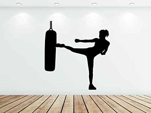 Kick Boxing Kickboxer Vinyl Wall Decal Sticker By LKS Trading Post