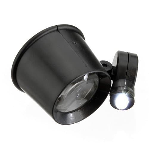 Waterwood Water & Wood New LED Light 10x Jewelry Magnifier Magnifying Watch Repair Eye Loupe Glass Tool