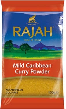 Rajah Mild Caribbean Curry Powder 100g (Pack of 2)