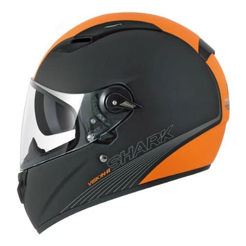 Shark Vision-R Becool Matte Black/Orange Full Face Helmet - Medium