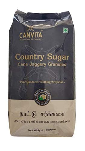 CANVITA Jaggery Powder Organically Processed Pure Country Sugar/Naatu Sakkarai (1000 g, Pack of 5)