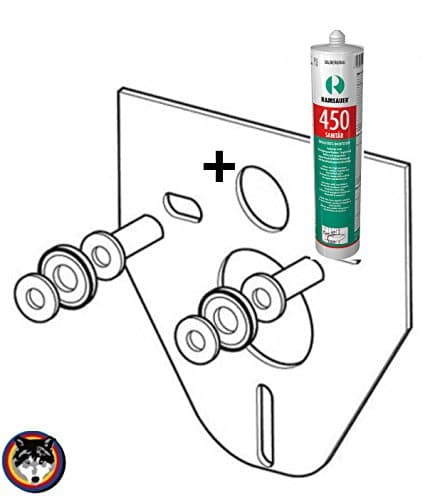 Soundproofing Kit for Wall-Hung Toilet and Bidet + Plumbing Silicone Sealant White