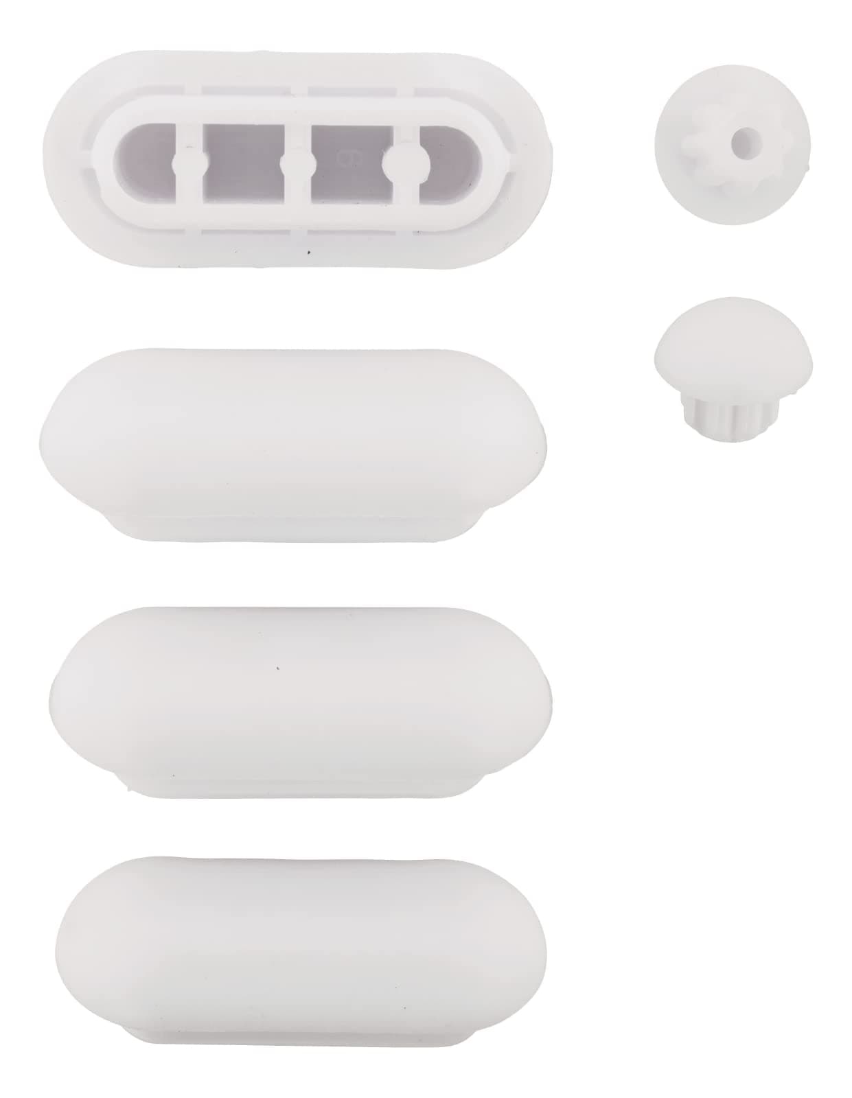 WC Seat| Support Stopper for Toilet Seat | Spacer for WC Glasses | Muffler | White | Plastic, 64900 1