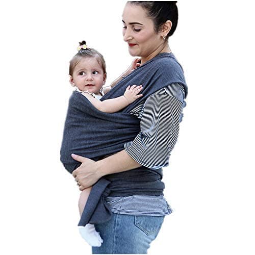 ALBEST Baby Wrap Carrier, Newborn to 35 lbs (Dark Grey, 0-36 Months)