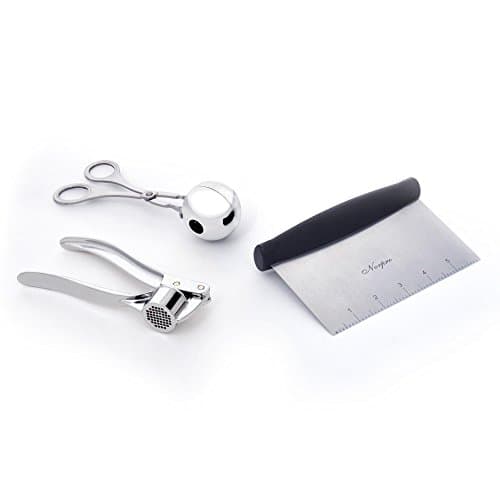 NORPRO Pasta Sets - Pasta Machine, Pasta Drying Rack, Ravioli Maker, Garlic Press (3-Pc (a))