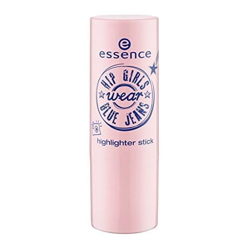 Essence HIP Girls Wear Blue Jeans Highlighter Stick – No. 01 Cheeky Cheeks 14,7g Shimmering Highlighter Stick for Extra Bright Tone in the Face.