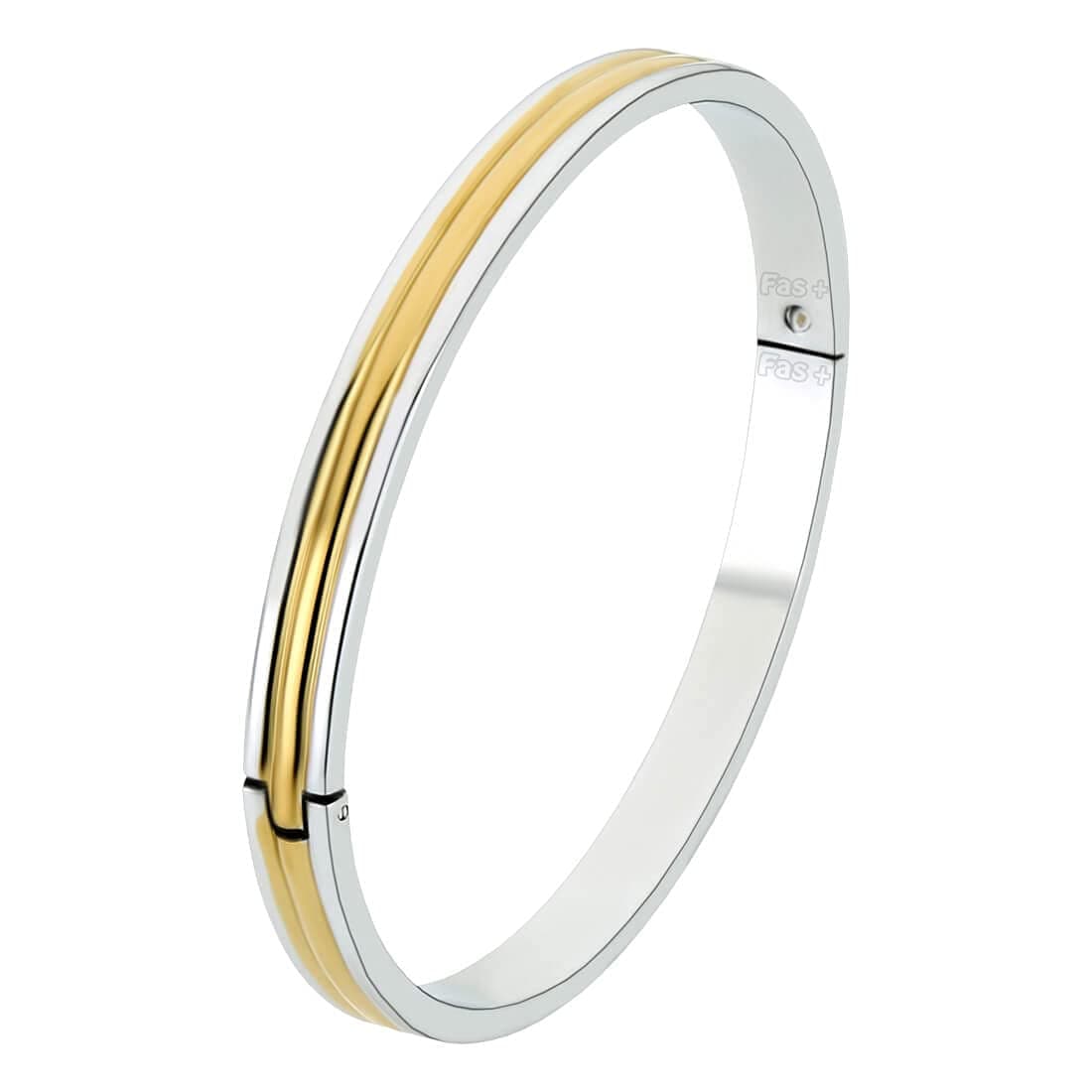 Fas + BOK3 Fashion Designer High Durable Guaranteed Gold & Silver Chrome Plated Finish 6 mm Wide Free Size Openable Kada Bracelets For Men And Boys.