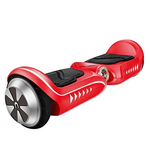 IOCHIC Smart-K2 Self Balancing Hoverboard Skins UL2272 Certificate Two-Wheel Self Balancing Electric Scooter for Kids, LED Light (RED)