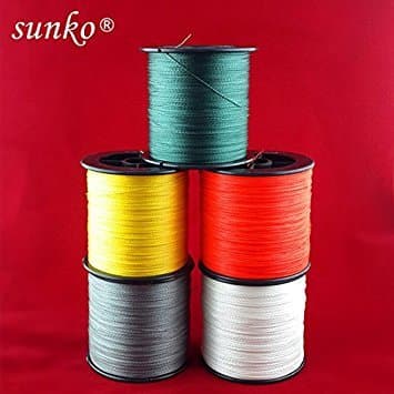 White, 1.5 : Enough 1000M SUNKO Brand Super Strong Japanese Multifilament PE Material Braided Fishing Line 8 10 16 22 30 40 50 60 70 80LB