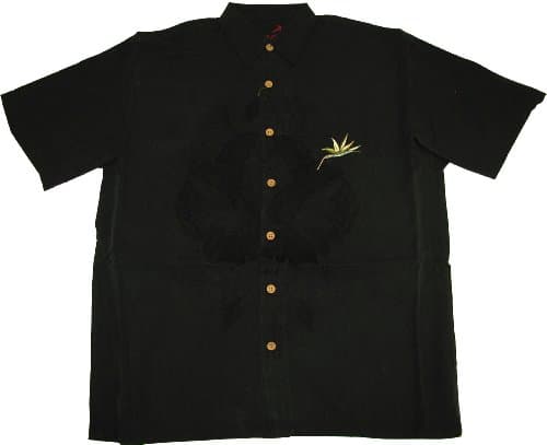 Bird of Paradise Men's Embroidered Polynosic Rayon Polyester Shirt
