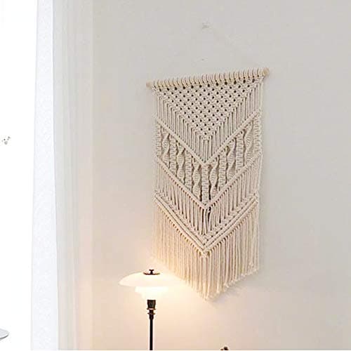 LSHCXMacrame Woven Wall Hanging Tapestry Boho Home Art Decor, 15.7" W x 23.6" L