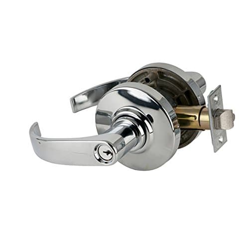 Schlage Commercial AL53NEP625 AL Series Grade 2 Cylindrical Lock, Entry Function Turn/Push Button Locking, Neptune Lever Design, Bright Chrome Finish