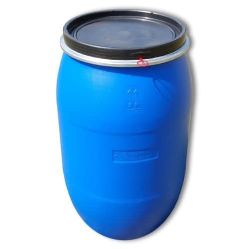 Wilai GmbH Larg plastic barrel, open top, blue with open lid 220 L (22119)
