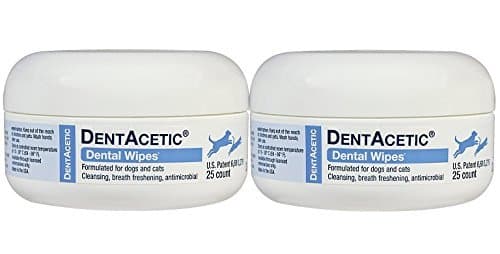 Dechra DentAcetic 25 Count Dental Wipes 2 Pack