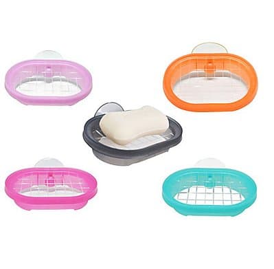 Soap Box with Suction Cup (Assorted Colors)