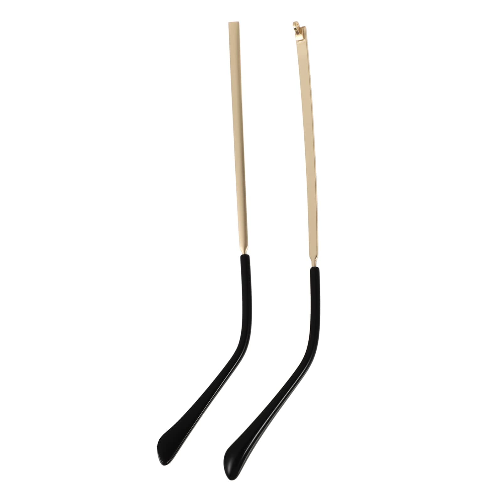 Mikikit Eyeglass Replacement Arms, 1 Pair Metal Eyeglass Temple Replacement Glasses Arms Glasses Temple Glasses Legs Replacement for Most Glasses- Golden