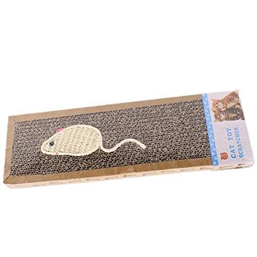 Cats Pets Scratch Board with Mouse Pattern for Grab And Fun Toys Corrugated Cardboard