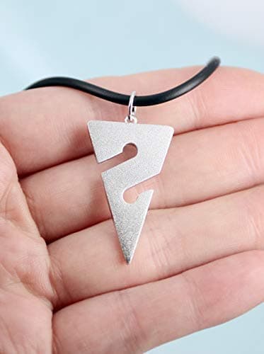Sterling Silver Rhodium Plated Scuba diving Cave Wreck Line Arrow Cookie Marker Pendant Necklace Shiny or Satin Finish