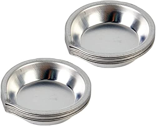 12pcs Makeup Palette Stainless Steel Small Round Paint Tray Artist Watercolours Paint Mixing Palette Tray