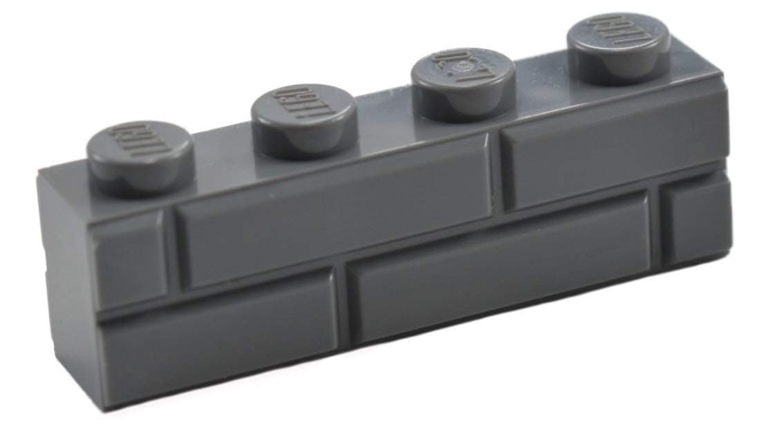 Parts and Pieces: 1x4 Masonry Profile Bricks (25 Pcs, Dark Stone Gray)