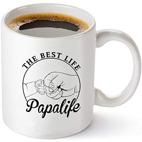 Papa Life Is The Best Life - 11oz Funny Novelty Coffee Mug Gifts Tea Cup | Best Dad Father's Day Anniversary, Birthday Present for Men, Grandpa | Unique Gag Gift for Him From Daughter, Son, Wife…