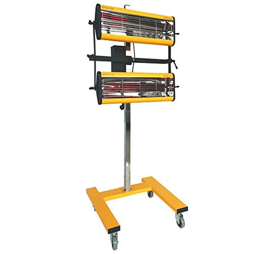 Solary Baking Infrared Paint Curing Lamp - B2E 110V Short Wave Infrared Heater Car Bodywork Repair Paint Dryer Stand 2×1050W