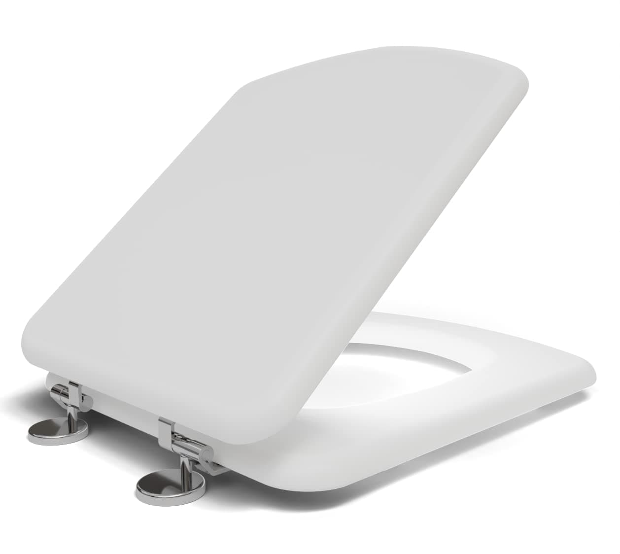 Toilet Seat Cover with Non Soft Close hinges | White effect/finish | Model : AI 440005B 00 PTPn | Adaptable/Suitable for Kohler Escale K19796 K16817 K19045 K8798 K4417 Toilet Commode pot.