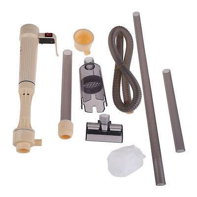 Aquarium Battery Syphon Operated Fish Tank Vacuum Gravel Water Filter Cleaner