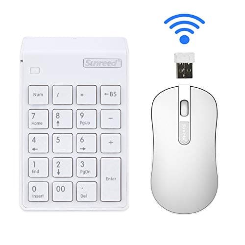 Numeric keyboard , Wireless Keyboard &Optical Mouse Combos 2.4G Mini USB 19 Keys Pad Numeric Keypad for Office Laptop Desktop PC,Power Save