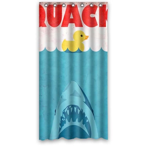 Rubber Duck Be Care For The Shark Design Waterproof Bathroom Custom Shower Curtain 36"(w) x 72"(h) Inches(100% Polyester)