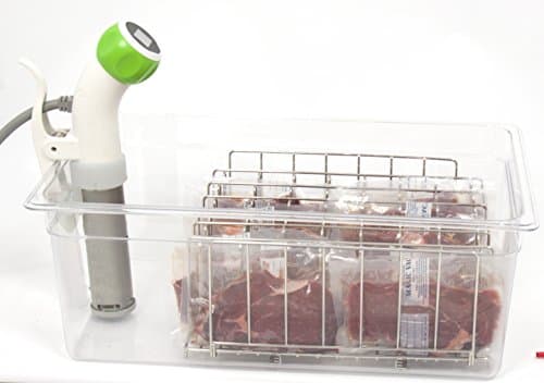 LIPAVI L20 Sous Vide Rack | Fits 26qt LIPAVI C20 Container | Heavy-Duty 316L Stainless Steel | Premium Rust-Proof Design for Even Cooking | Adjustable Dividers