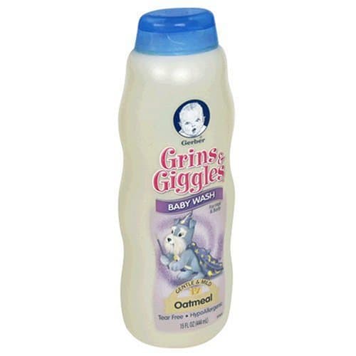 Gerber Grins & Giggles Baby Wash for Hair & Body, Oatmeal, 15 fl oz (444 ml)
