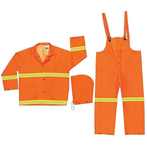 Rainsuit w/Detach Hood, Hi-Vis Orng, L