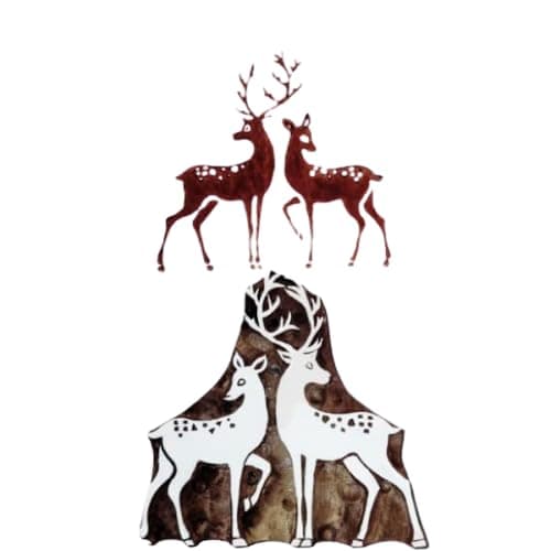 Handcrafted Wooden Block Stamps - Deer Design Set of 1 Piece