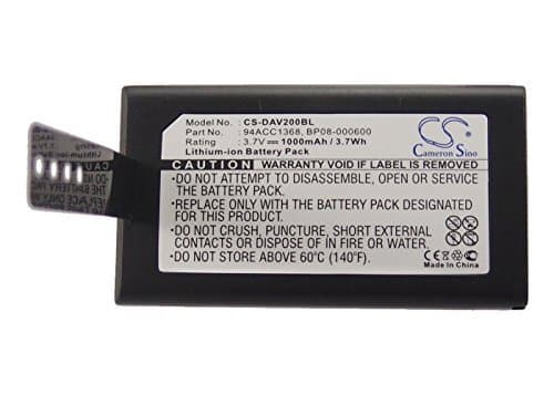 Datalogic 11300794,3H21-00000370,94ACC0083,94ACC1368,BP08-000600 Battery - Replacement for Datalogic CVR2,Memor X3 (Li-ion,3.70V,1000mAh / 3.70Wh )