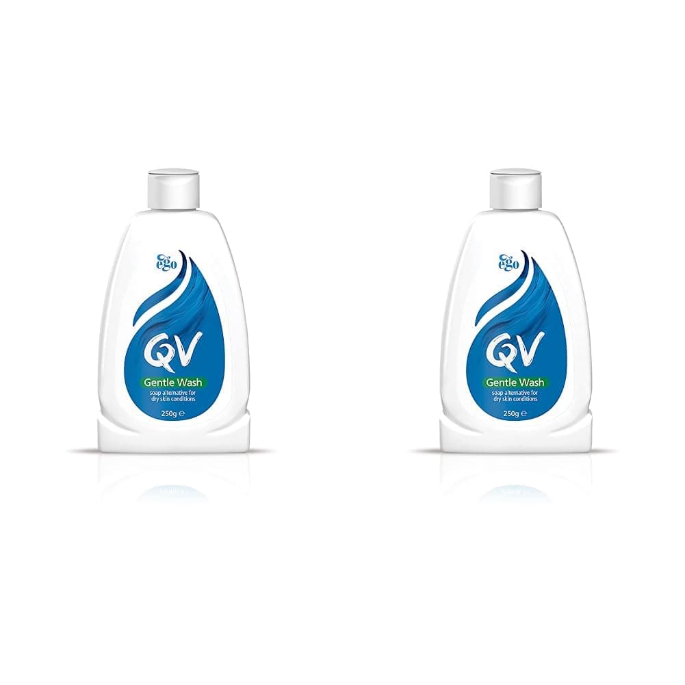QV Gentle Wash 250g, Soap-Free, Moisturising, Low Irritant, PH Balanced, Body Wash for Eczema and Dry Skin Conditions (Pack of 2)