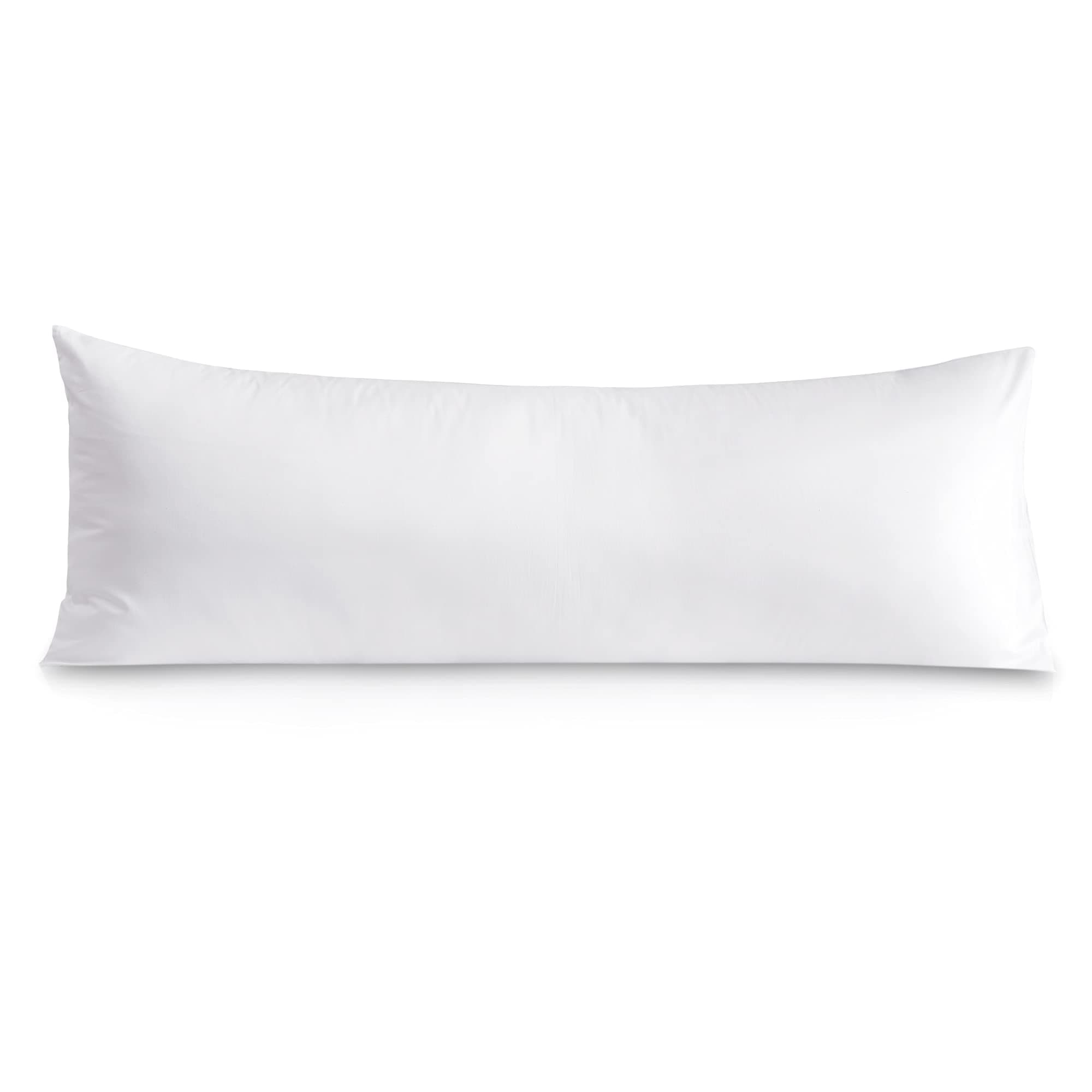 Leeden 100% Cotton Body Pillow Cover, 800 Thread Count 21x54 Soft Breathable Long Body Pillow Pillowcase, White