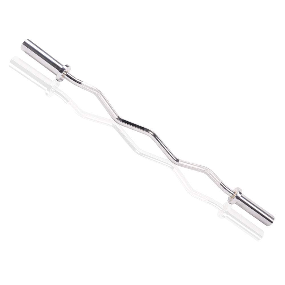 Curl Bar 300lb 47 Inch Super Olympic Lifting Bar Weighted Fitness Strength Training E-Z Barbell