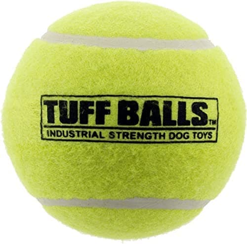 Dogaholic Tuff Ball Dog Toy Non-Toxic Tennis Ball Toy for Puppies and Adult Dogs Made with Natural Rubber, Perfect for Heavy Chewers Great for Playing Fetch and Retrieve, 5 cm (Pack of 2)