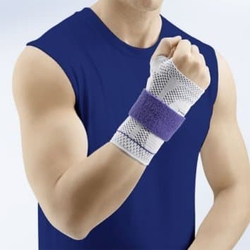 Bauerfeind 11051503080602 Manutrain Wrist Support, Right, Size 2, 6"-6-1/4" Circumference, Titan/Blue