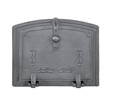 Tradehub Cast iron fire door pizza bread stone wood oven stove smoke clay fireplace | External dimensions: 370x315 mm | Opening direction: bottom