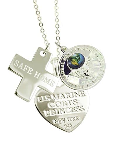 Sterling Silver Marine Girlfriend Necklace MFSH