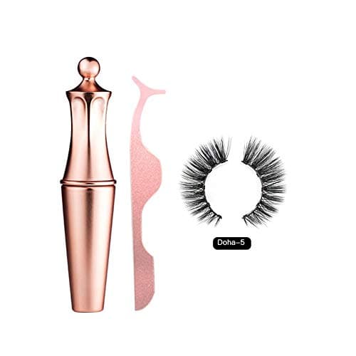 sweetyhomes Eyeliner Eyelashes Set Magnetic Eyeliner Magnetic Eyeashes Kit Waterproof Long Lasting Eyeliner False Eyelashes Eyes Make Up Kit