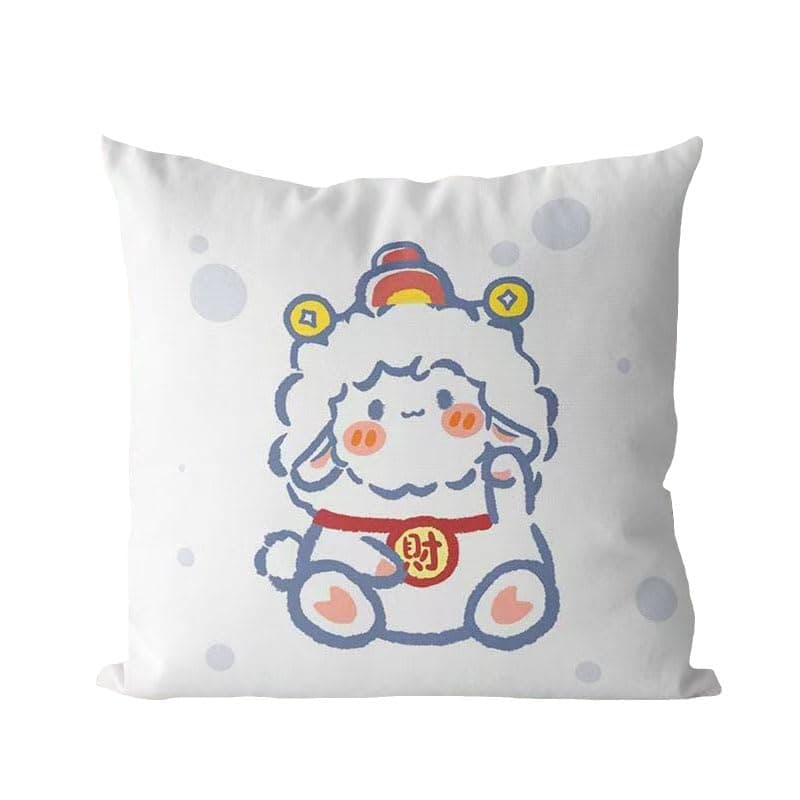 Cute Animal Plush Pillow, Cuddly Stuffed Pillow for Play and Hug, Perfect Soft and Huggable Pillow Gift for Your Family(Sheep)